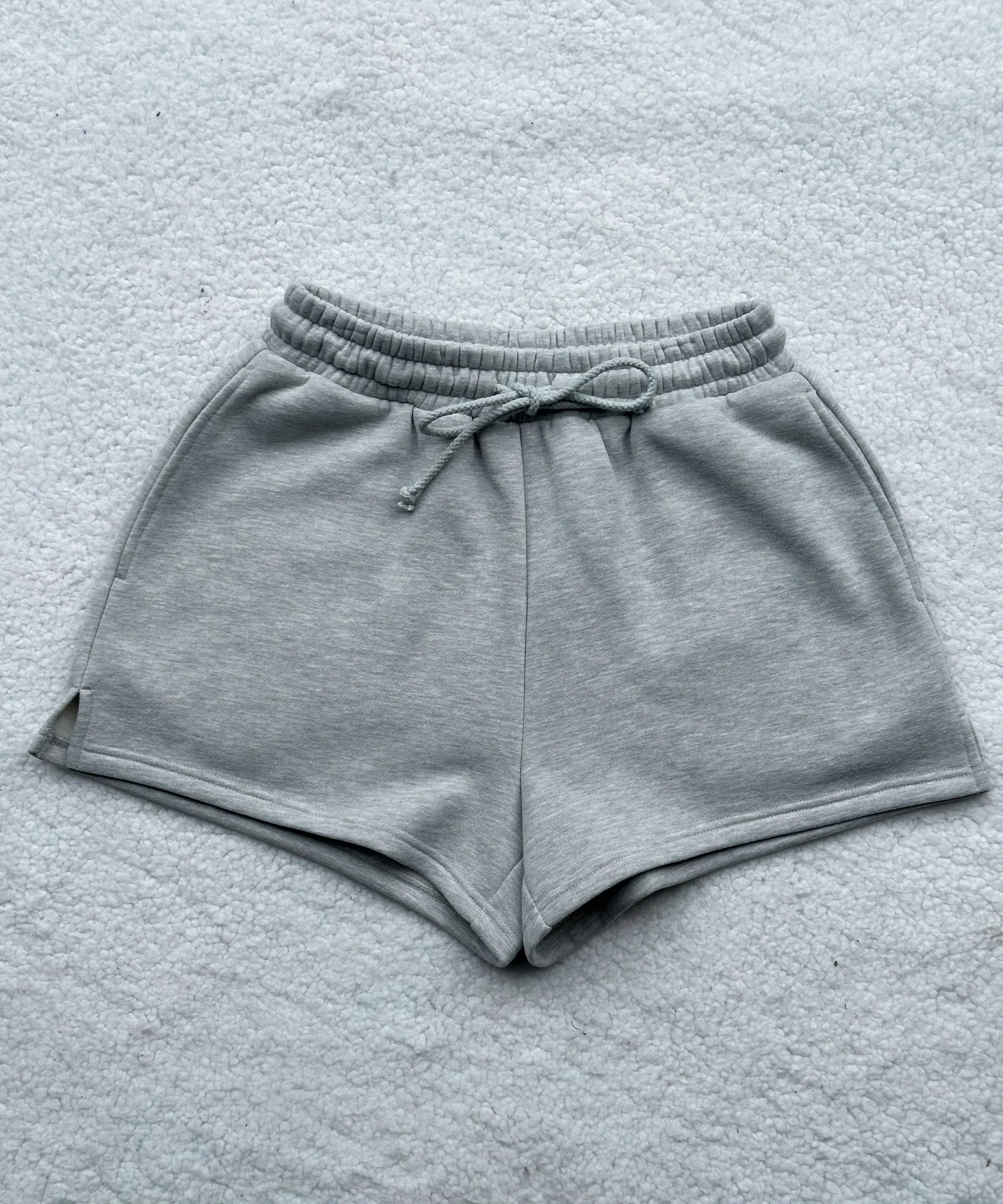 Afternoon Grey Basic Blank Shorts