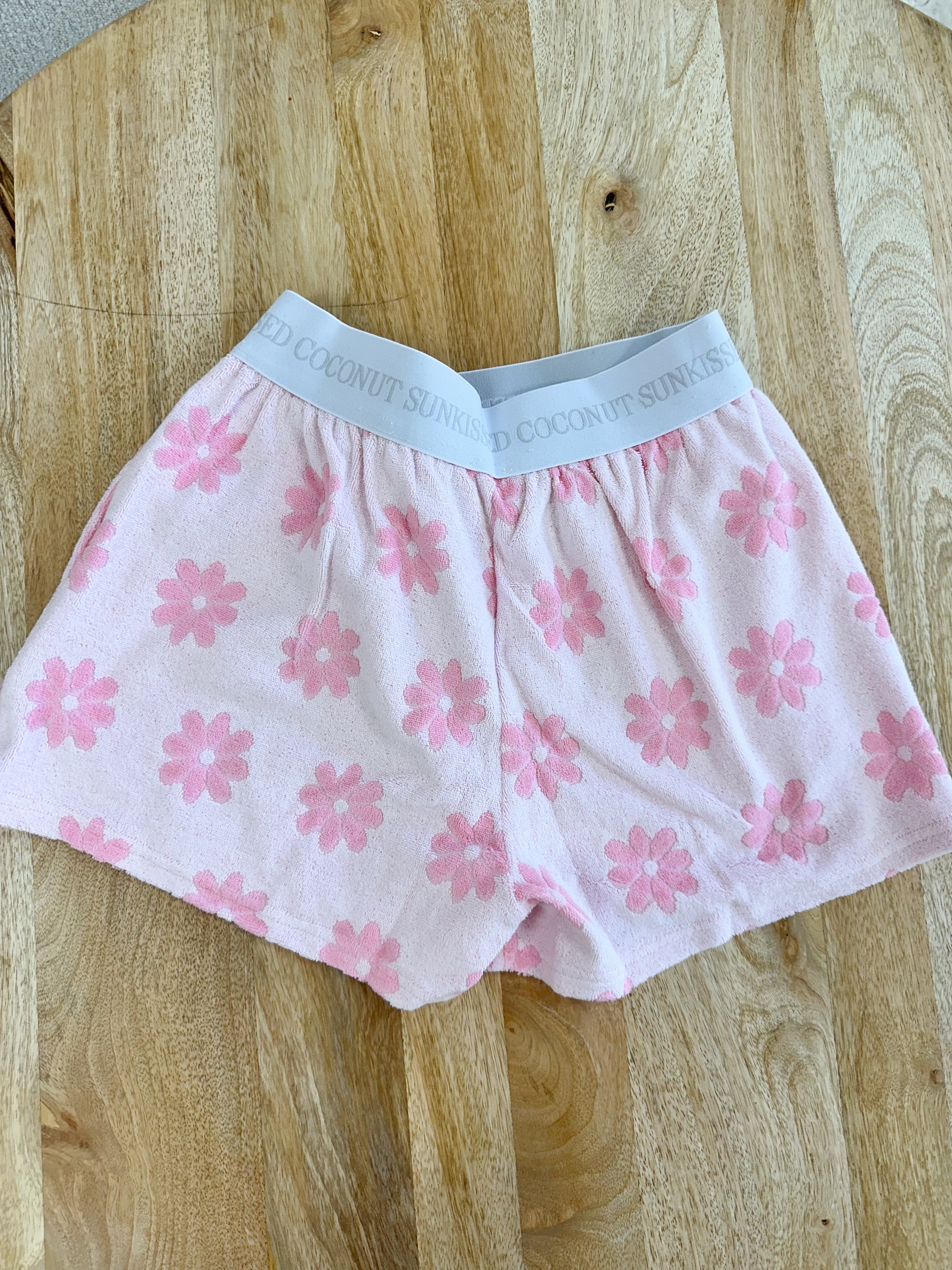 Pink Flower Pajama Shorts