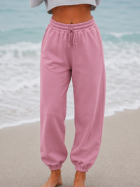 Mauve Mist Basic Blank Jogger Sweatpants