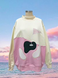 Golfing On The Green Mockneck Sweatshirt 100% Cotton