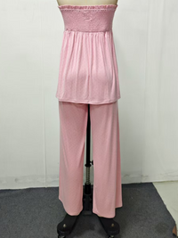 Pollka Dot Flowy Tube Top Set