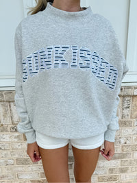 Sunkissed Striped Soft Touch Mockneck Sweatshirt