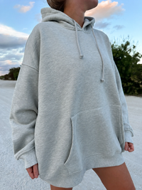 Afternoon Grey Basic Blank Hoodie