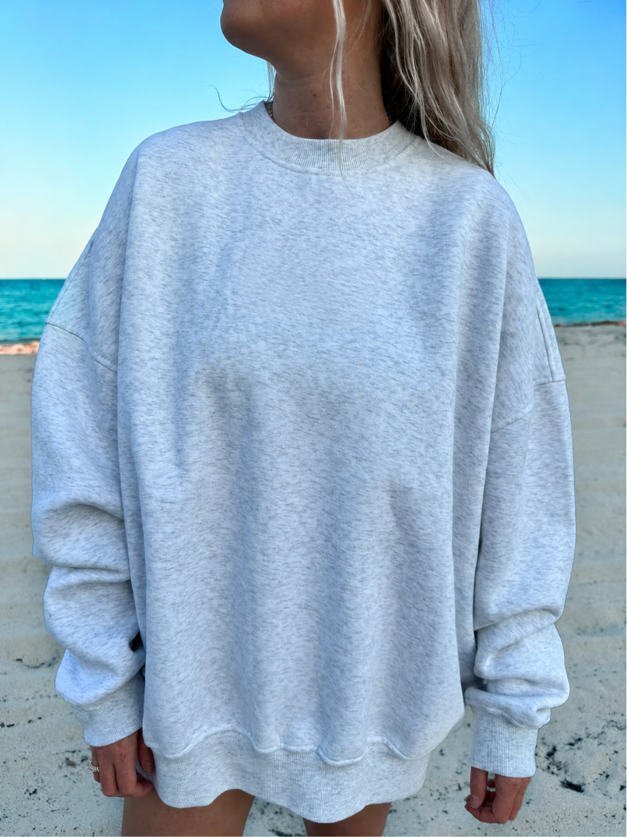 Pearl Grey Basic Blank Sweatshirt