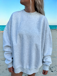 Pearl Grey Basic Blank Sweatshirt