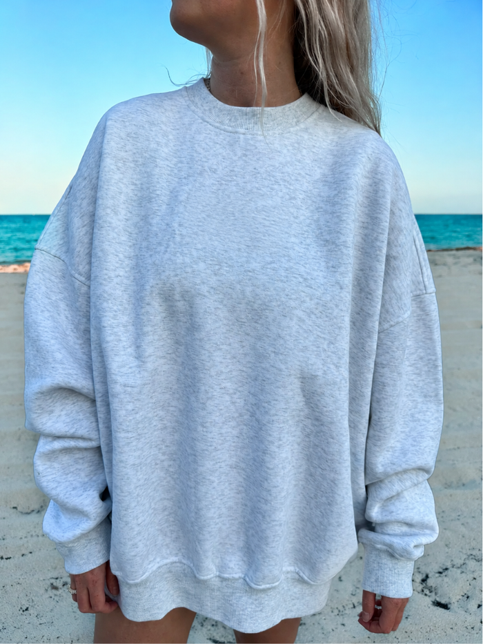 Pearl Grey Basic Blank Sweatshirt