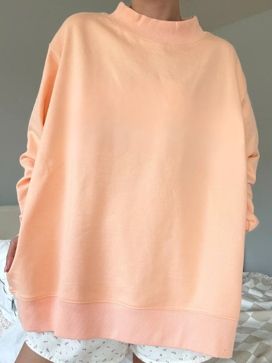 Blank Mockneck Oversized Sweatshirt 100% Cotton