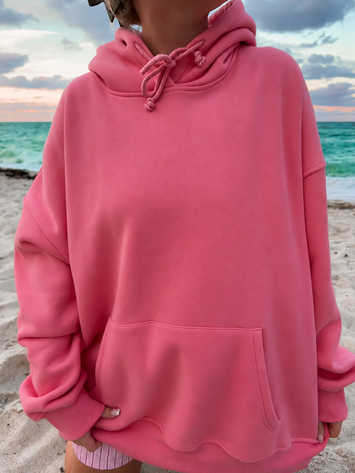 Hibiscus Pink Basic Blank Hoodie