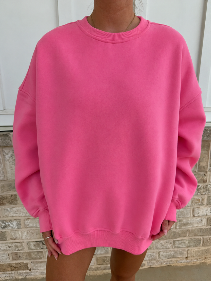 Hibiscus Pink Basic Blank Sweatshirt