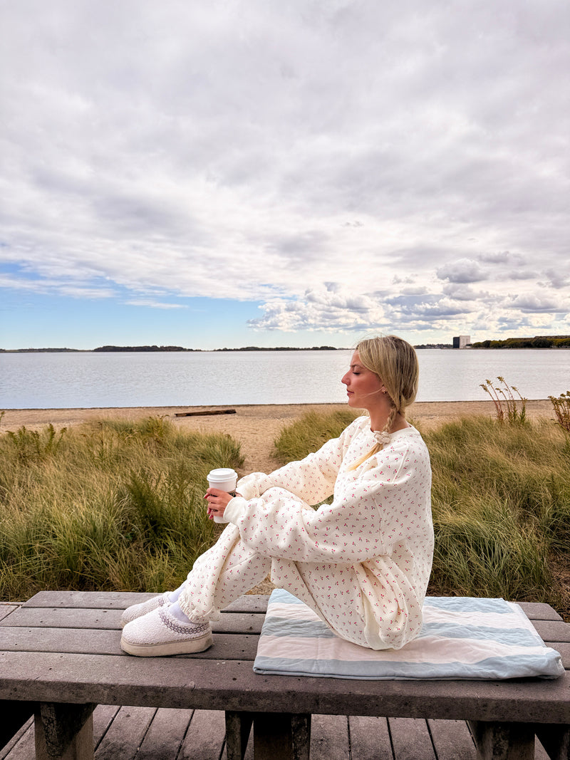 Blank Ivory Cherries All Over Sweatshirt