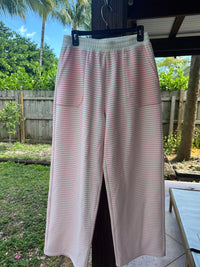 Light Pink and White Big Striped Sweatpants