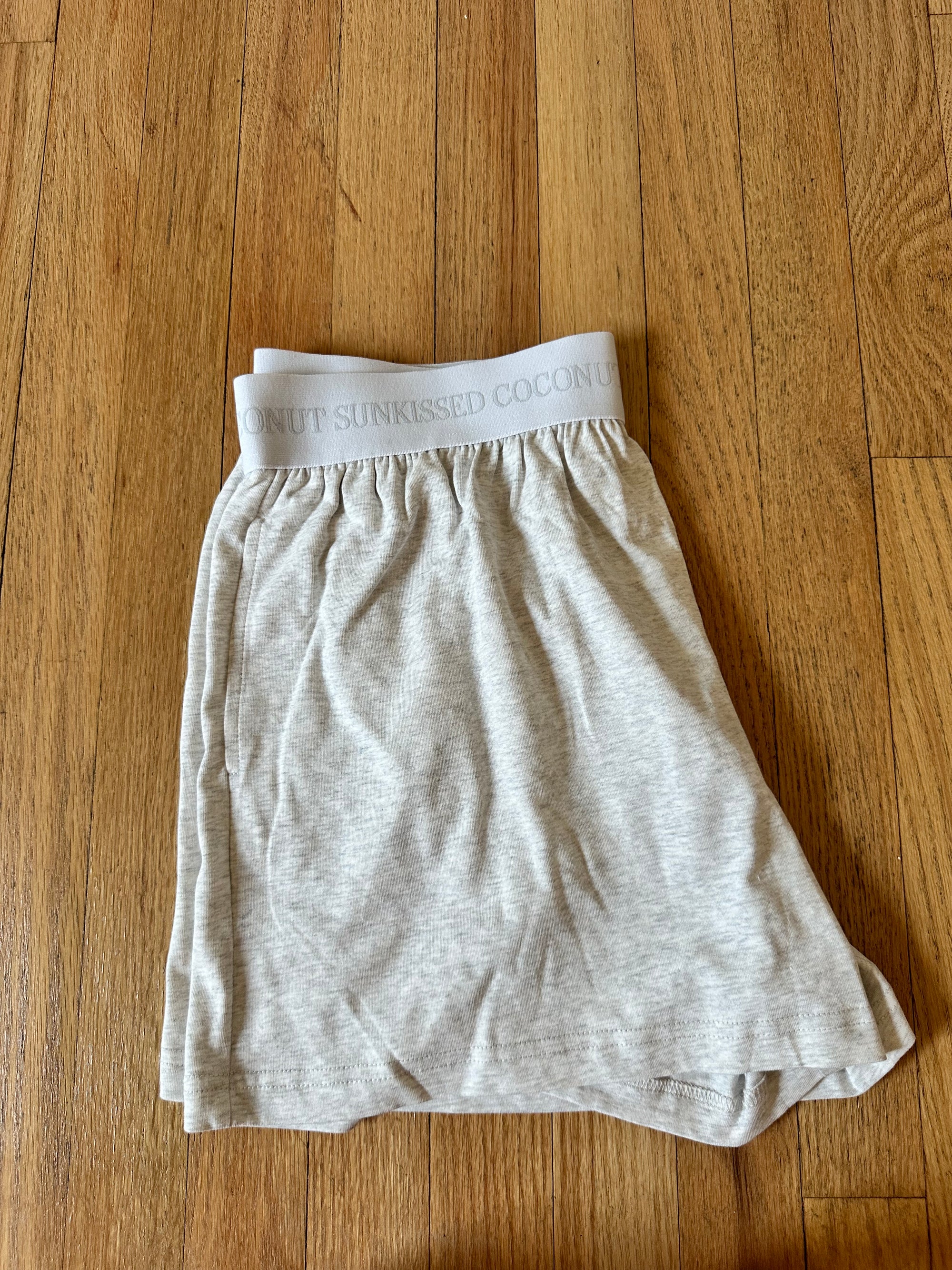 Pearl Grey Basic Watercolor Shorts
