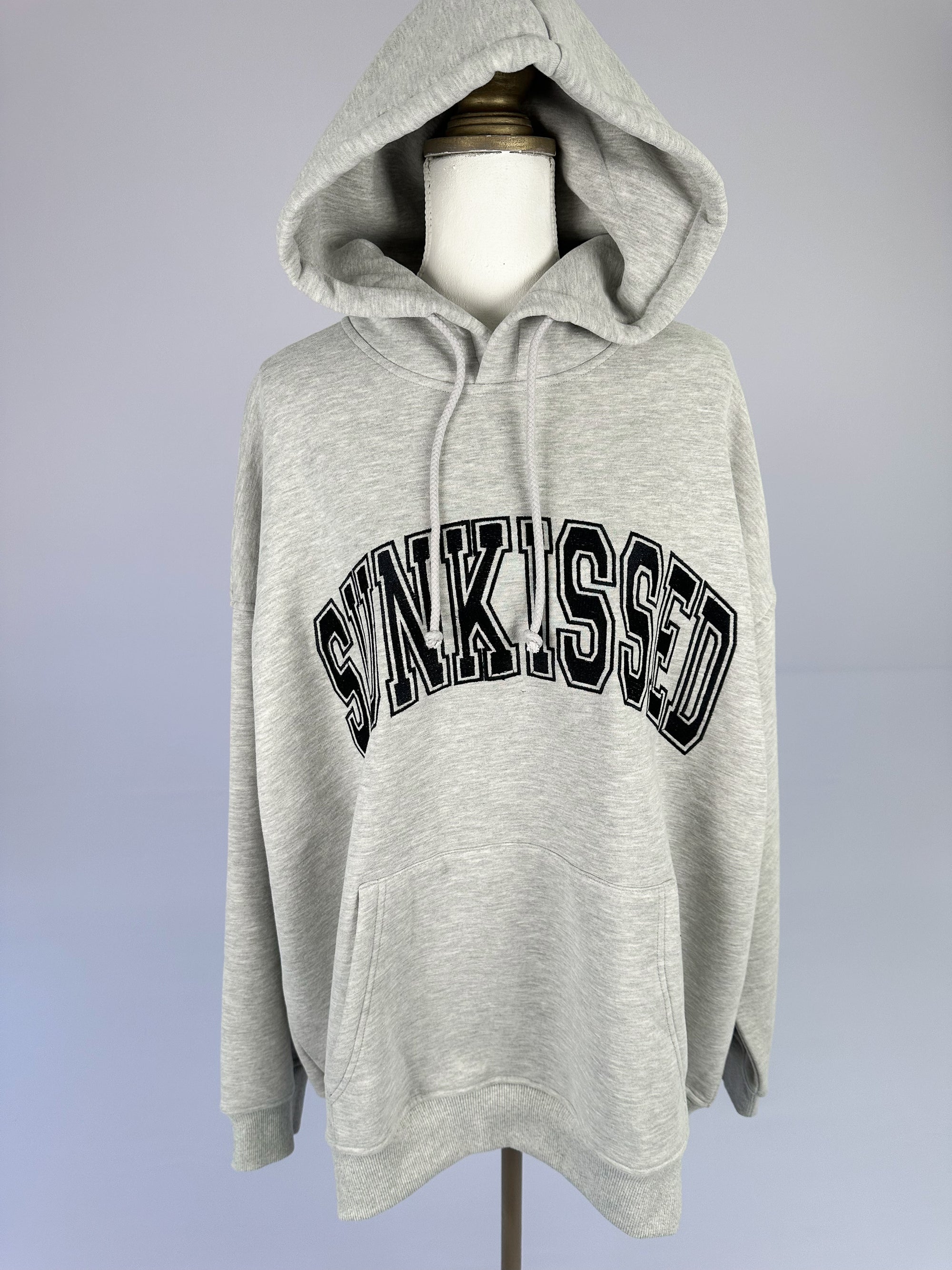 Afternoon Grey Sunkissed Varsity Embroider Hoodie