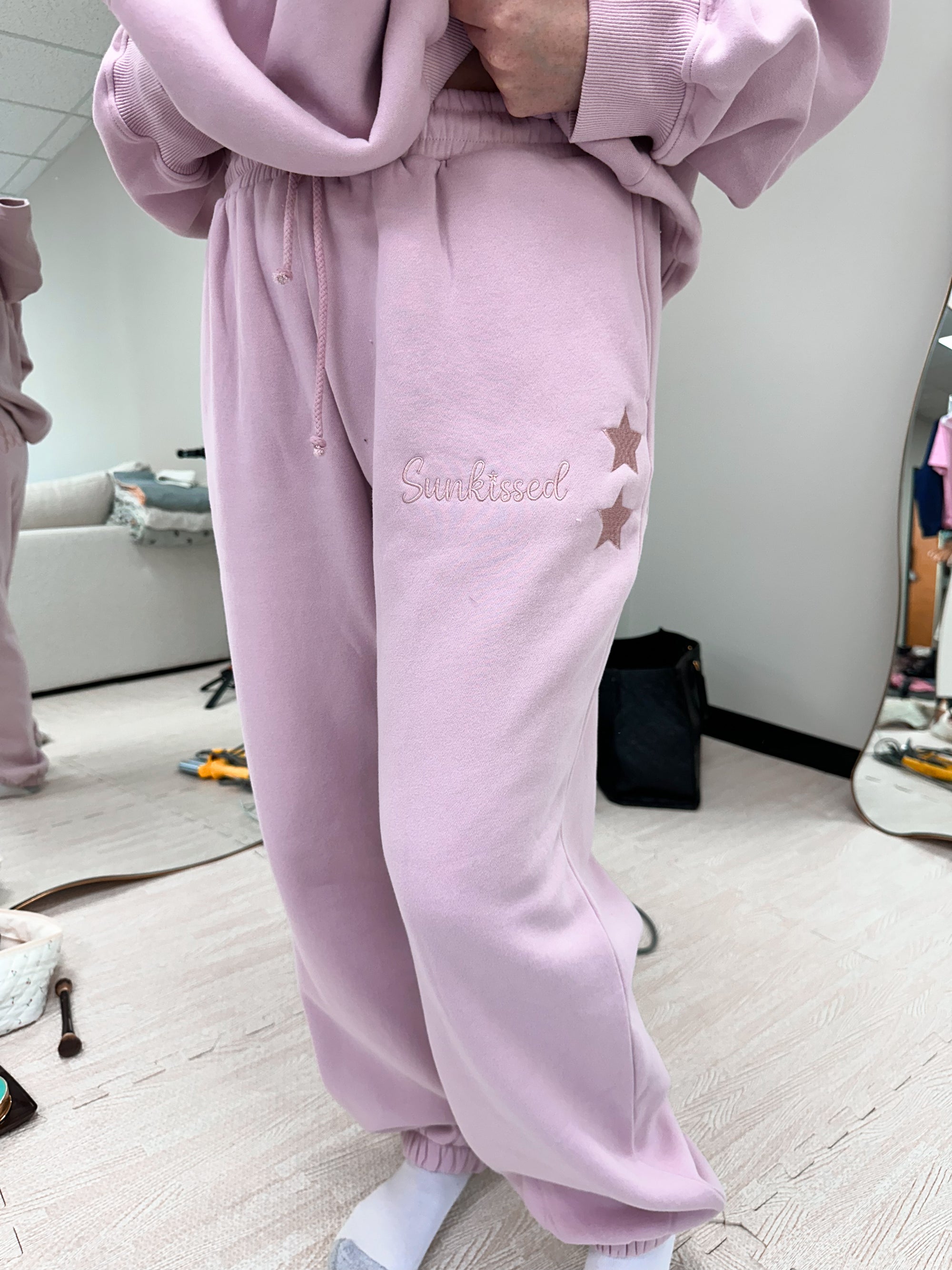 Sunkissed Cursive Embroider Jogger Sweatpants