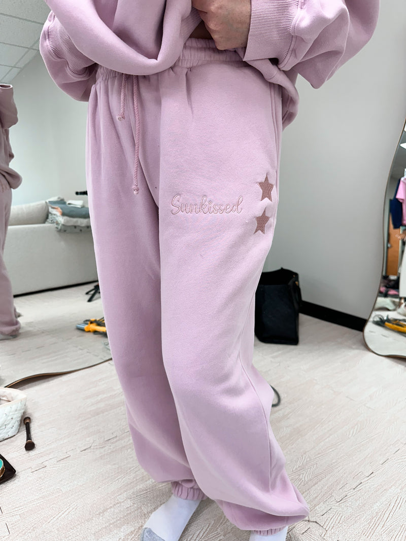 Sunkissed Cursive Embroider Jogger Sweatpants