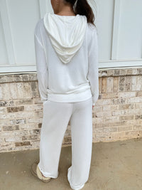Solid Hacci Zip Hoodie - Bone