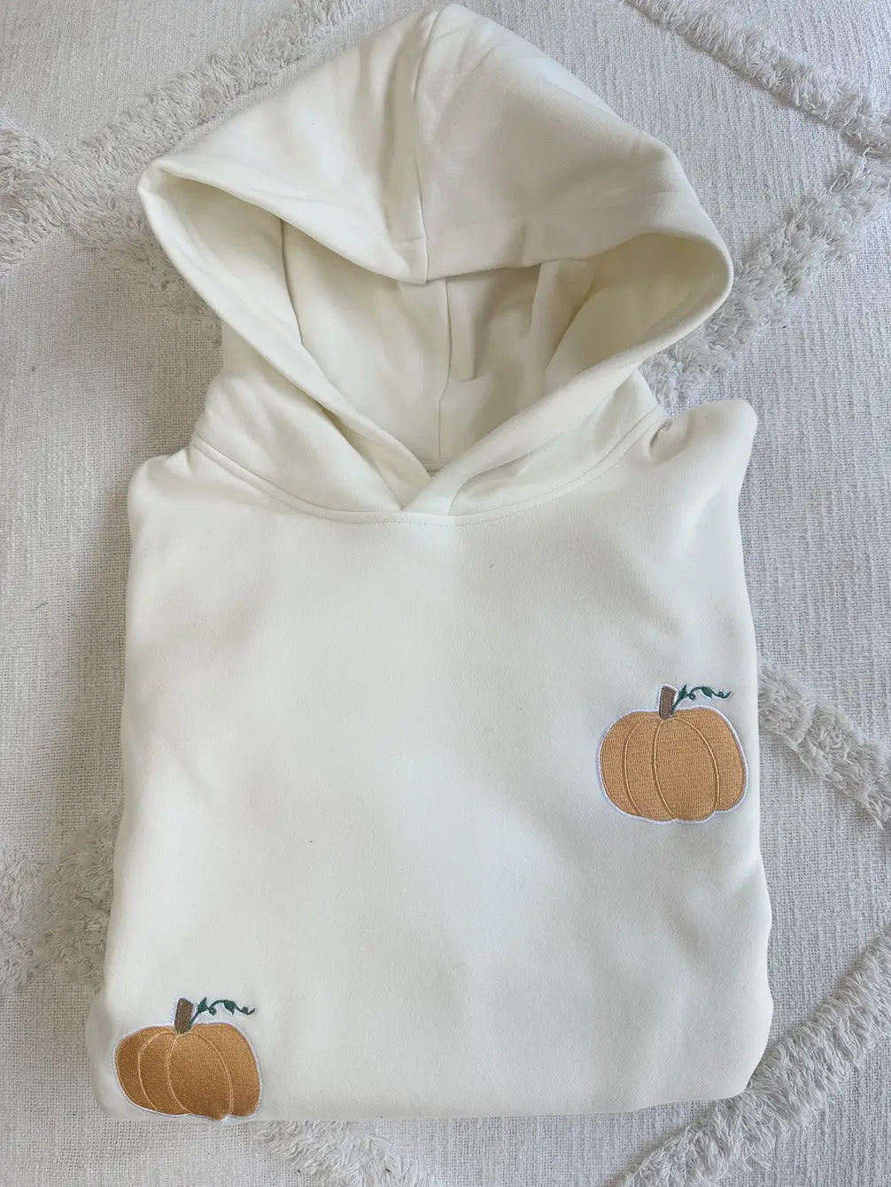 Pumpkins All Over Fall Embroider Hoodie