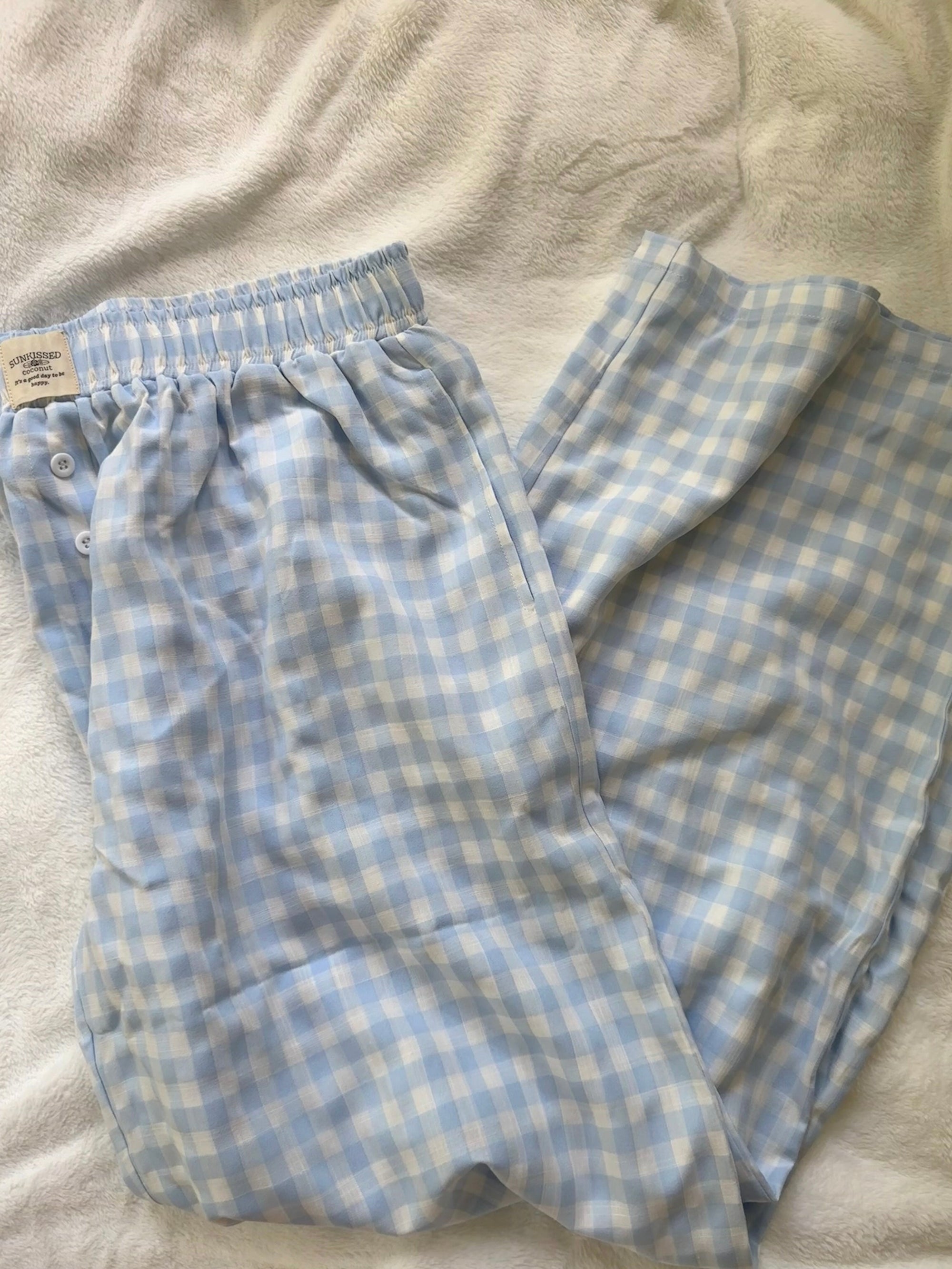 Winter Light Blue Pajama Pants