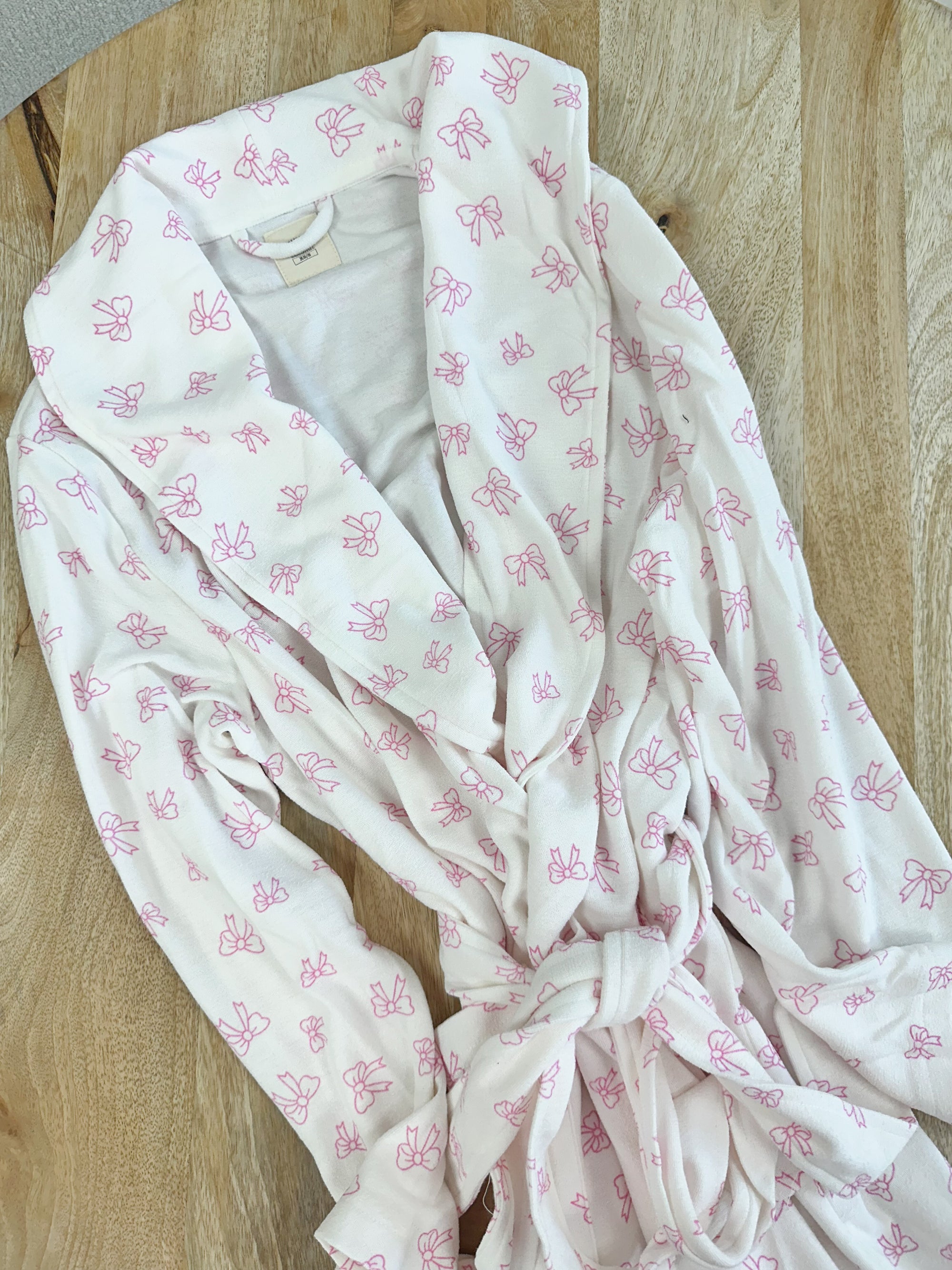 Pink Bows Hotel Robe