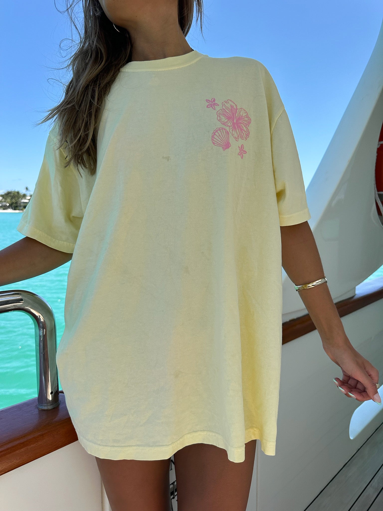 Banana Pink Tropical Comfort Colors Tee