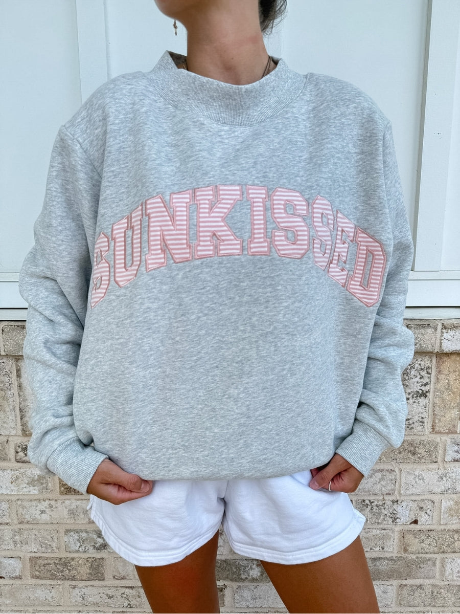 Sunkissed Striped Soft Touch Mockneck Sweatshirt