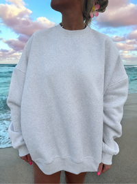 Pearl Grey Basic Blank Sweatshirt