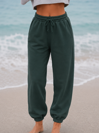 Winter Green Basic Blank Jogger Sweatpants