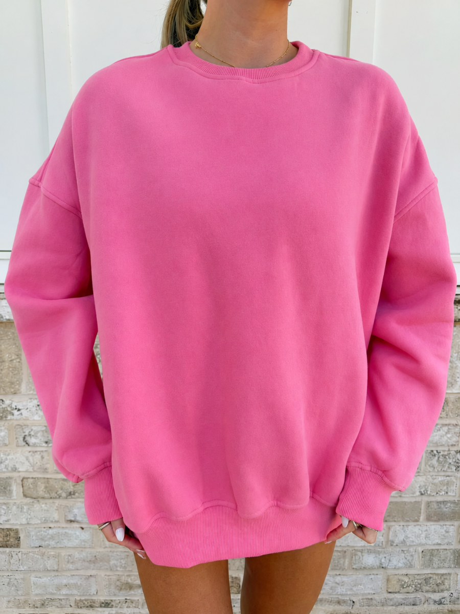 Hibiscus Pink Basic Blank Sweatshirt