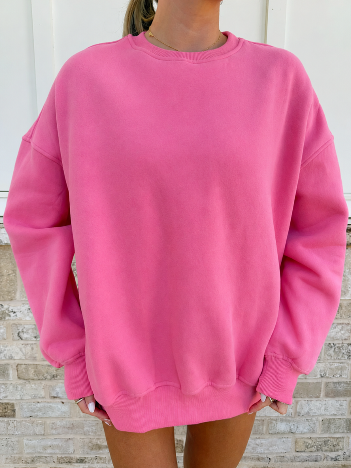Hibiscus Pink Basic Blank Sweatshirt