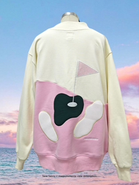 Golfing On The Green Mockneck Sweatshirt 100% Cotton