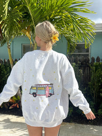 Pearl Grey Embroider Van Star Sweatshirt