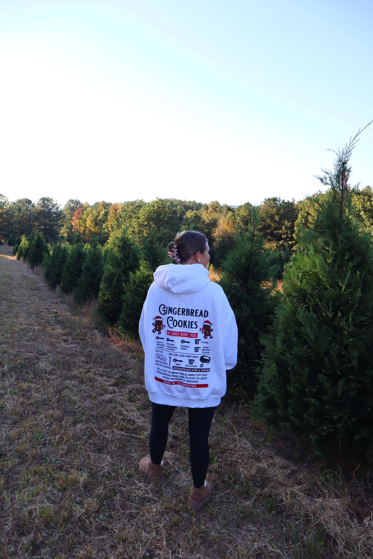 Gingerbread Recipe Christmas Embroider Hoodie