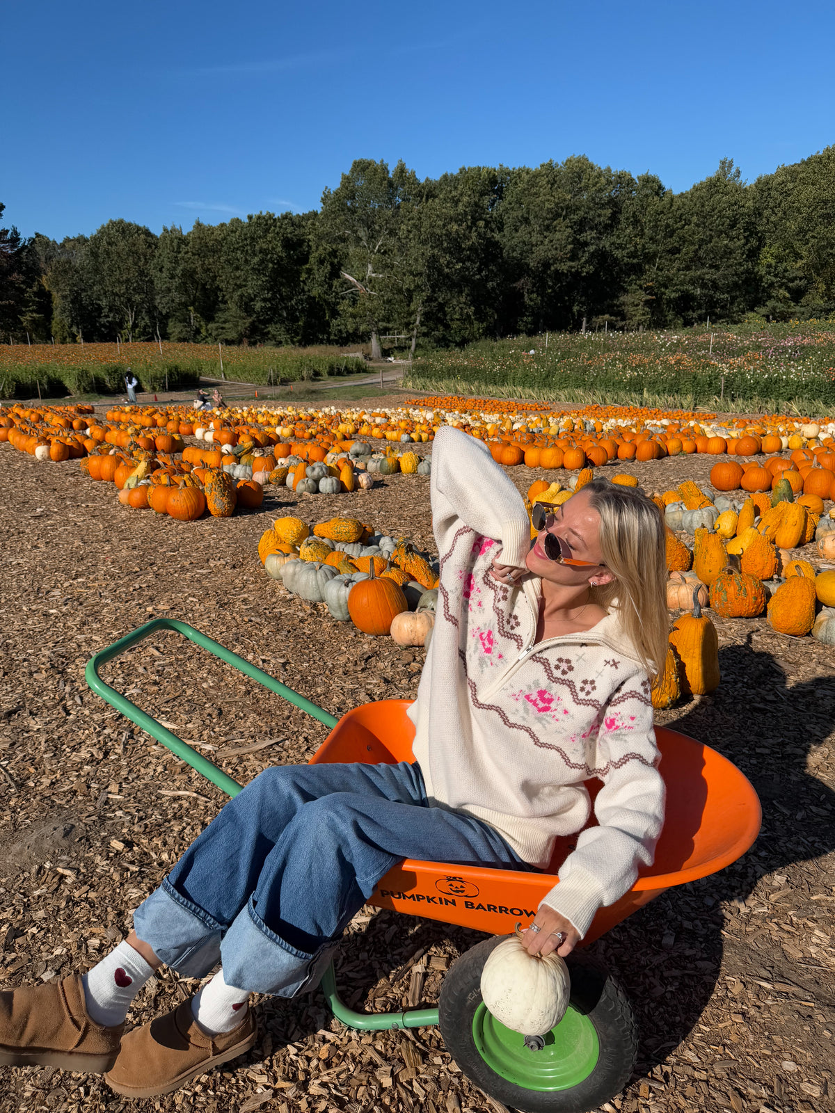 Creme Ginger Snap Quarter Zip Sweater