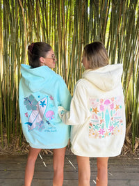 Detailed Surfboard Embroidered Hoodie