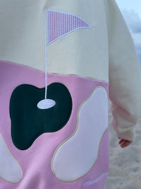 Golfing On The Green Mockneck Sweatshirt 100% Cotton