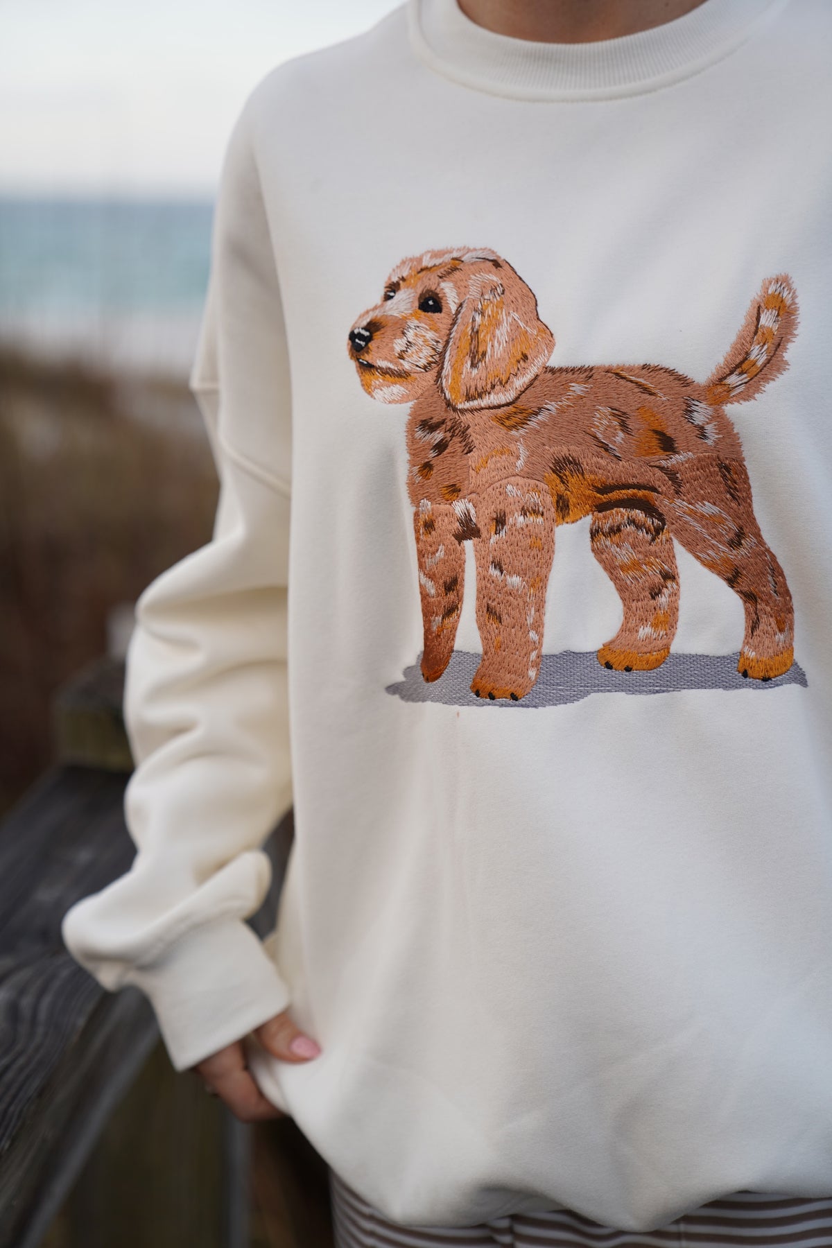 Golden Doodle Dog Embroider Sweatshirt