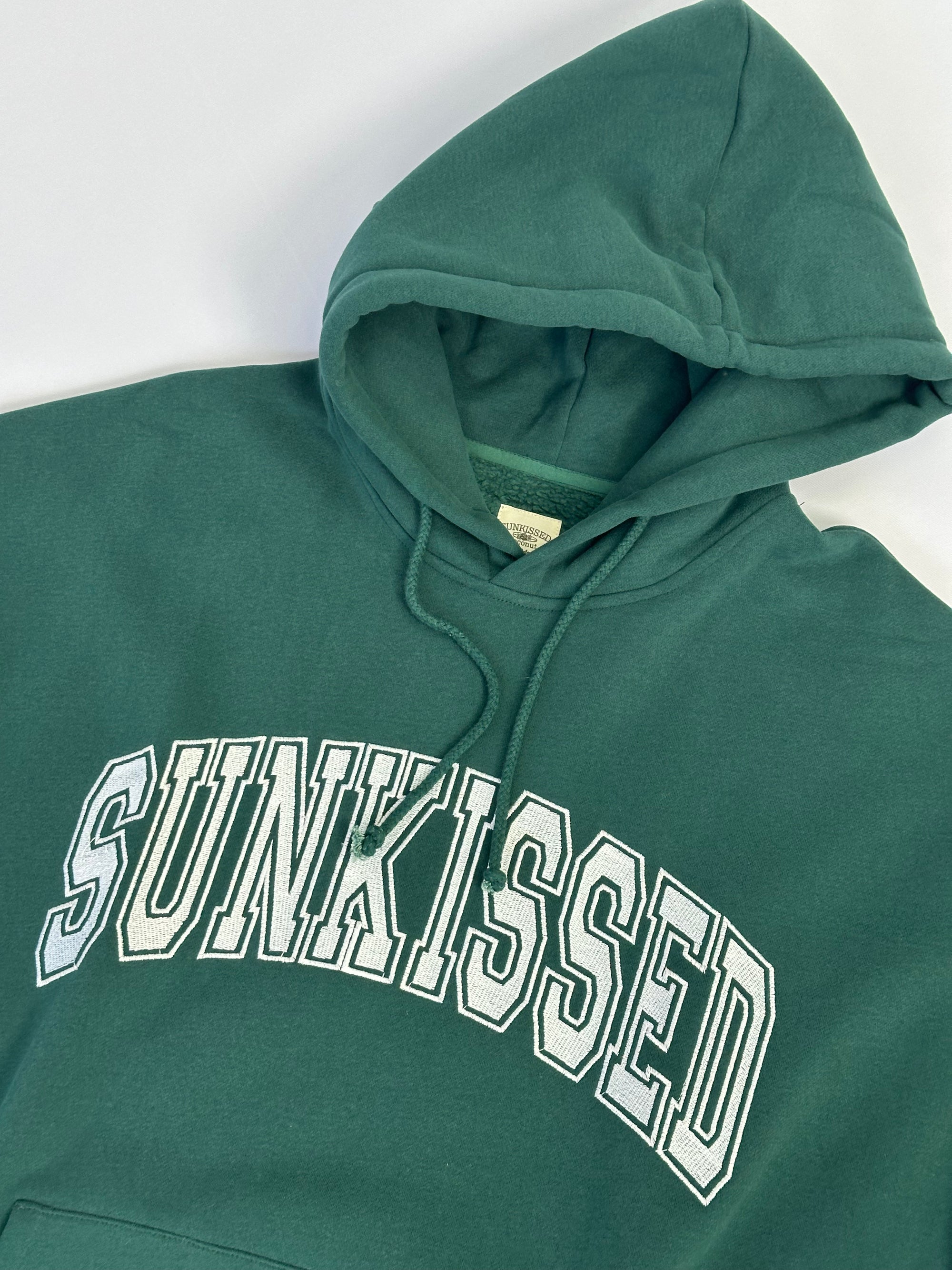 Winter Green Sunkissed Varsity Embroider Hoodie