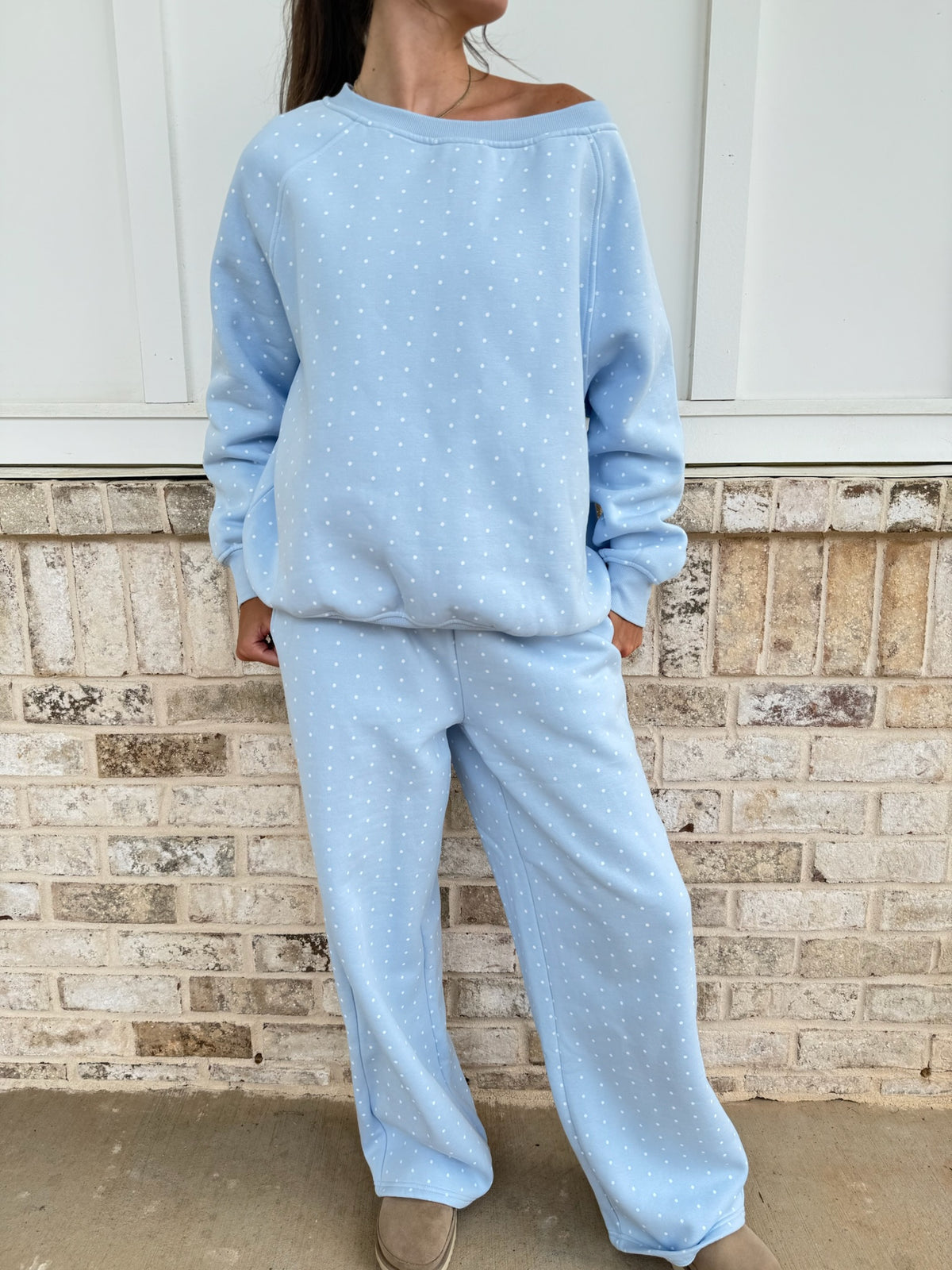 Polka Dot Flare Sweatpants