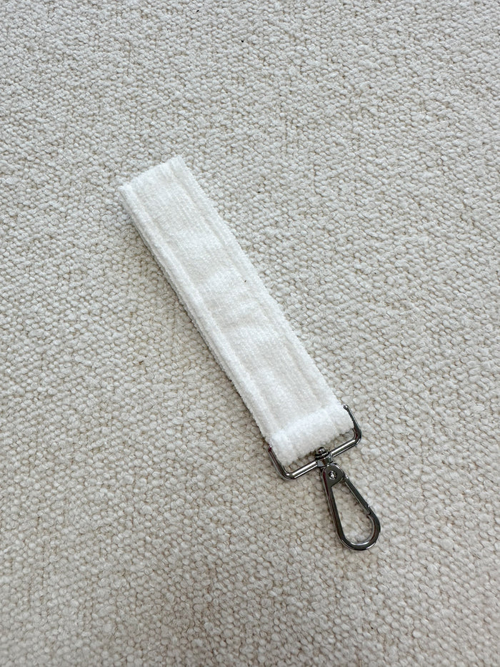White Towel Handmade Keychain