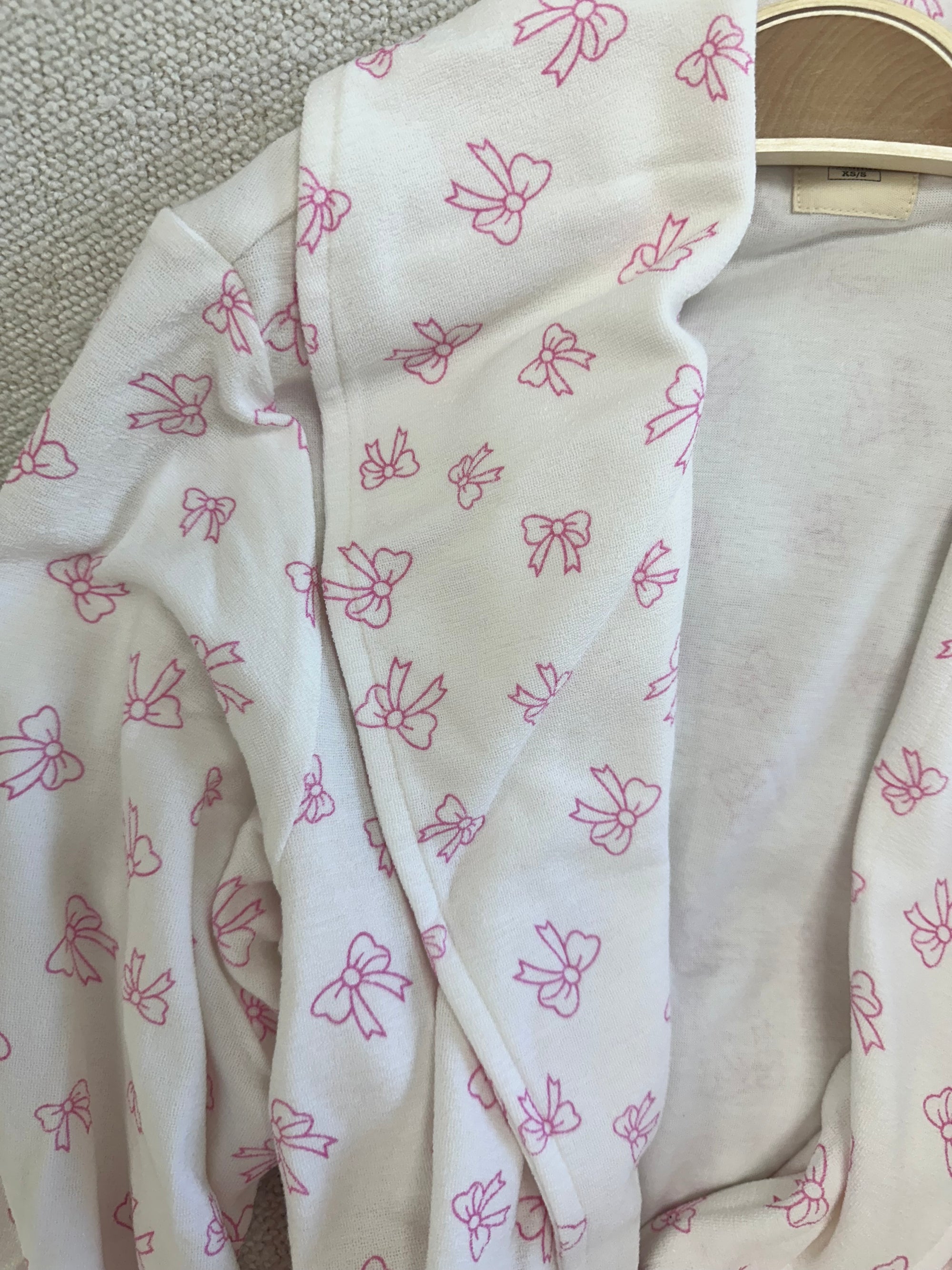 Pink Bows Hotel Robe