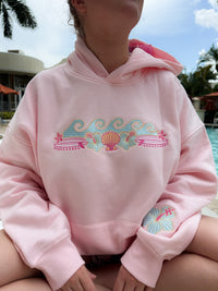 Meet Me At The Beach Sunset Embroidered Hoodie