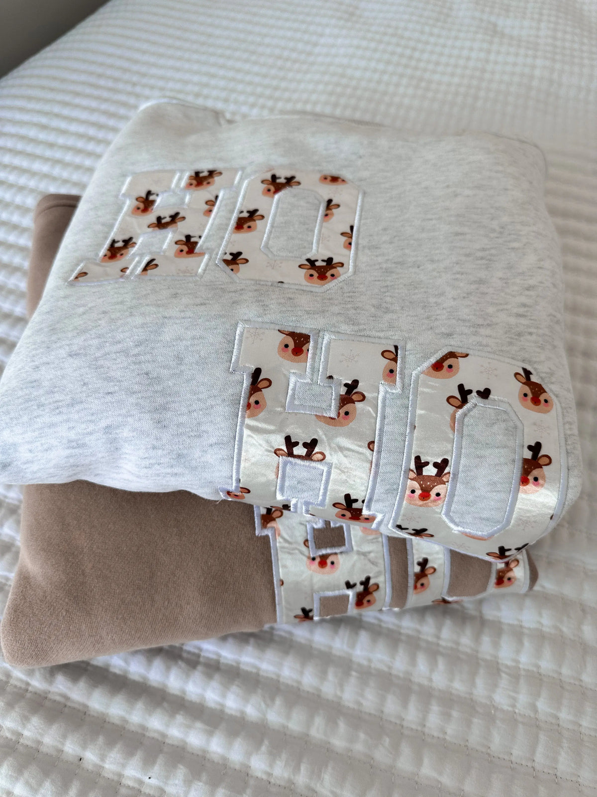 Pearl Grey Reindeer Sweatshirt