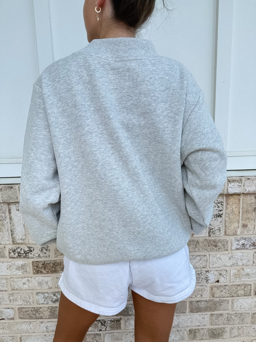 Sunkissed Striped Soft Touch Mockneck Sweatshirt