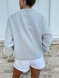 Sunkissed Striped Soft Touch Mockneck Sweatshirt