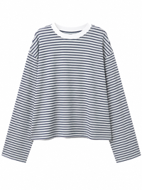 Ella Striped Oversized Loungewear Long Sleeve Top