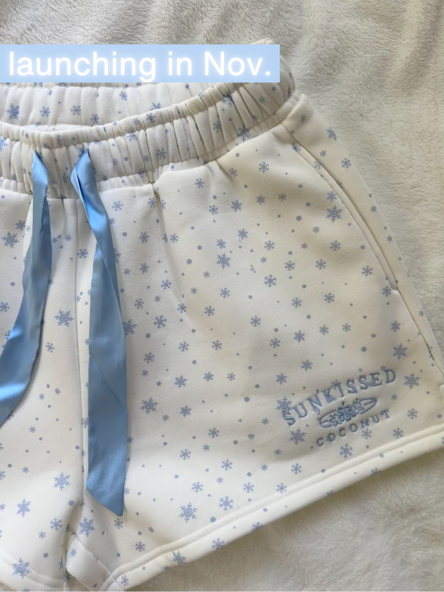 Snowflake Sunkissedcoconut Embroider Shorts