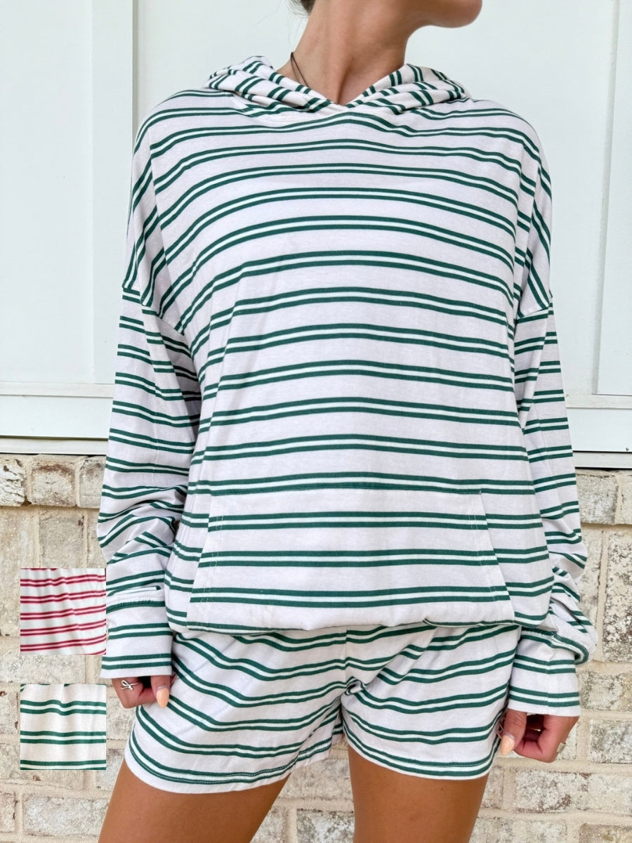 Christmas Striped Loungewear Hoodie
