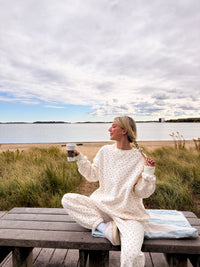Blank Ivory Cherries All Over Sweatshirt