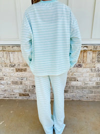 Italian Blue Billie Striped Loungewear Pants