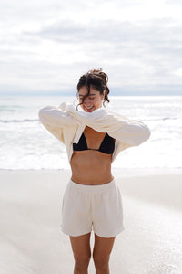 Baby Yellow and White Big Striped Shorts